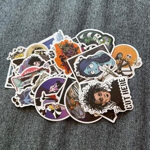 10 for $25 Pack of 25 Tim Burton Stickers